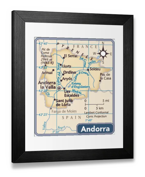 : Andorra country map : Andorra country map