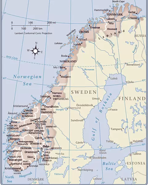 Norway country map