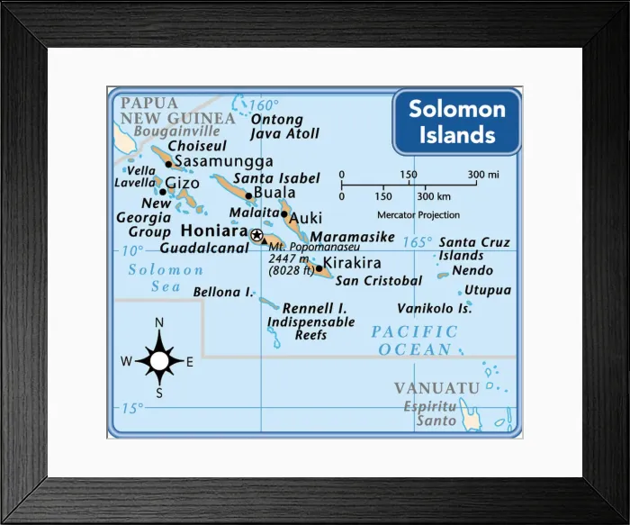 : Solomon Islands country map : Solomon Islands country map