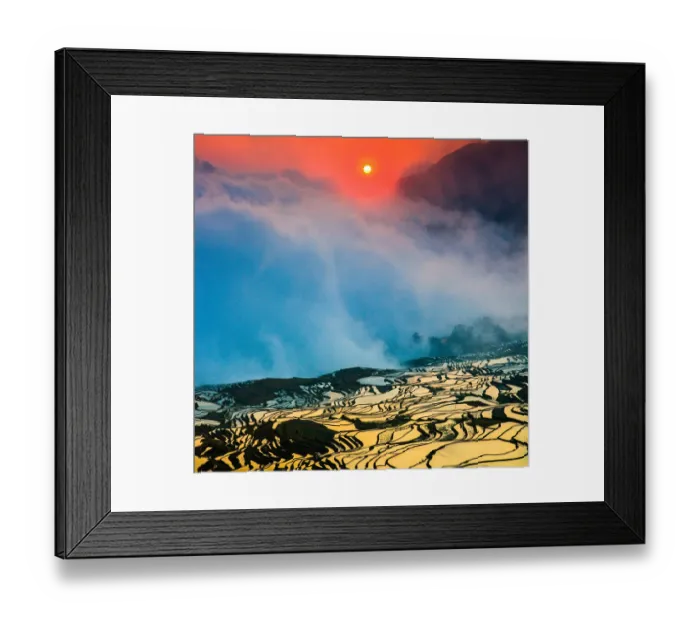 Framed Print : Terraced field Framed Print : Terraced field