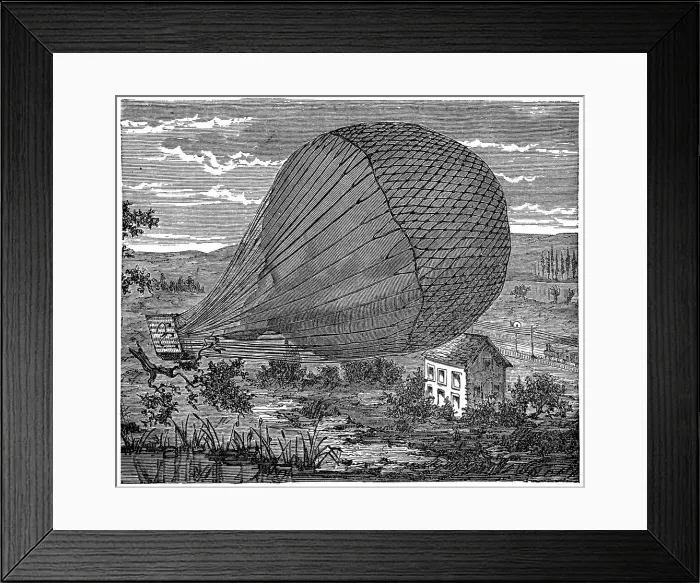 Framed Print : Unexpected crash of a La Geant 18. octobar 1863 Framed Print : Unexpected crash of a La Geant 18. octobar 1863