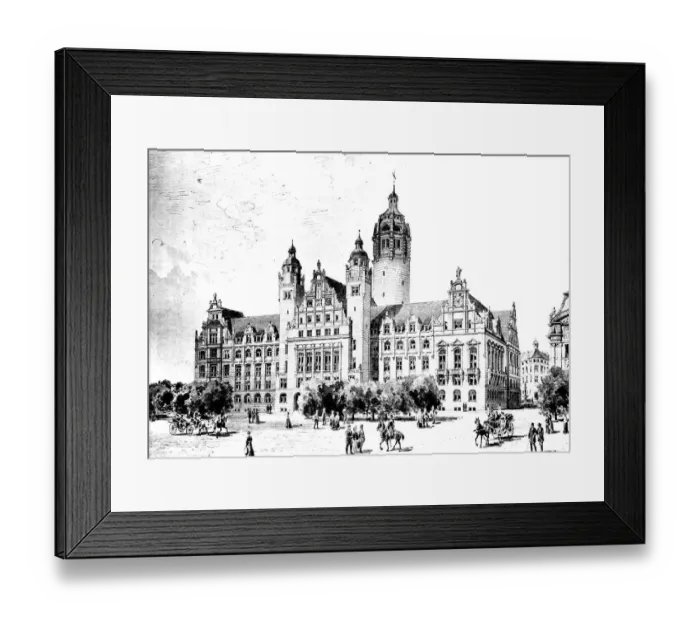 Framed Print : The new Leipzig City Hall - design Framed Print : The new Leipzig City Hall - design