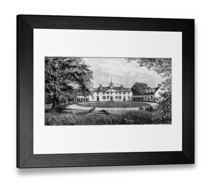 Framed Print : The residence of George Washington, Mount Vernon Framed Print : The residence of George Washington, Mount Vernon