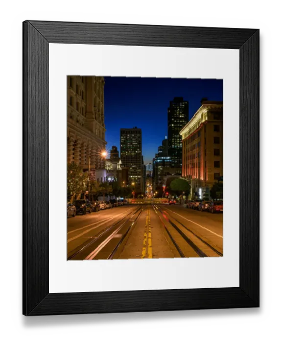 Framed Print : Nob Hill. The view from atop Nob Hill in San Francisco at night Framed Print : Nob Hill. The view from atop Nob Hill in San Francisco at night