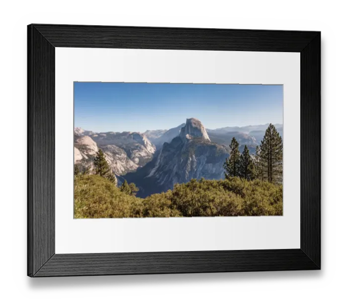 Framed Print : Half Dome. As viewed from Four Mile Trail