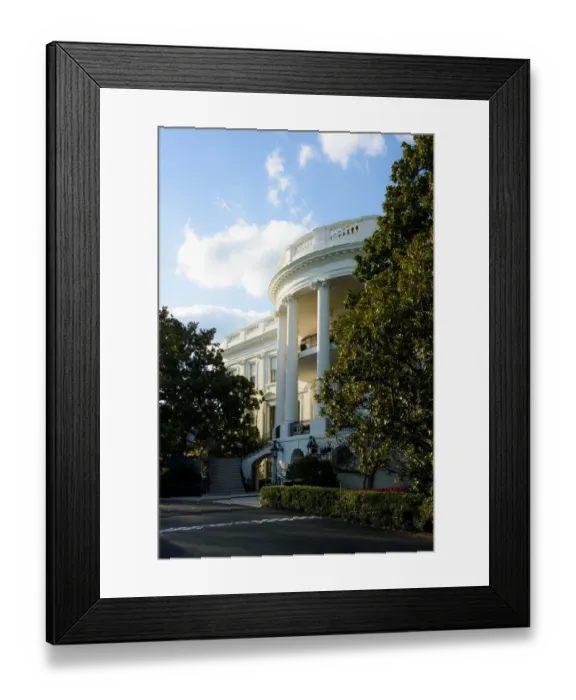 Framed Print : The White House South Portico
