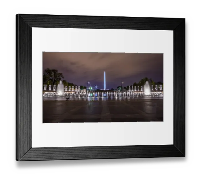 Framed Print : World War II Memorial with the Washington Monument Framed Print : World War II Memorial with the Washington Monument