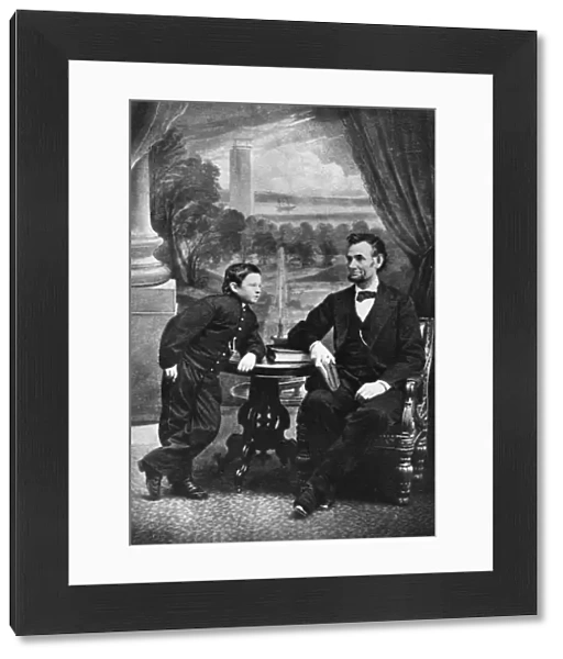 Abraham Lincoln with his son Thomas