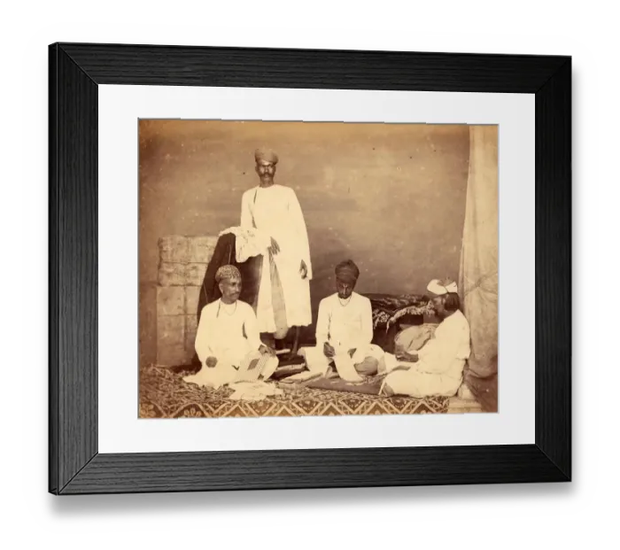 Framed Print : Marwaris. Marwari cloth merchants in India, circa 1870 Framed Print : Marwaris. Marwari cloth merchants in India, circa 1870