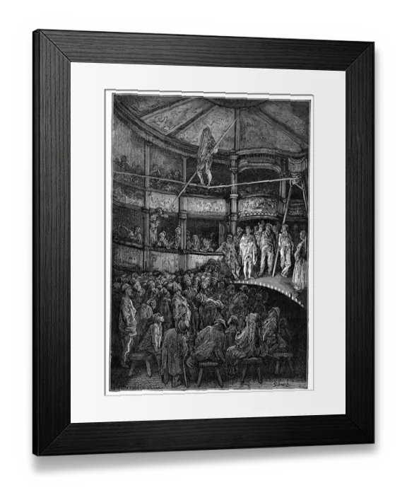 Framed Print : Victorian London - Charles Blondin at Shoreditch Framed Print : Victorian London - Charles Blondin at Shoreditch