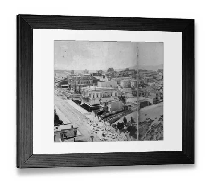 Framed Print : Panorama 1 of San Francisco from California Street Hill Framed Print : Panorama 1 of San Francisco from California Street Hill