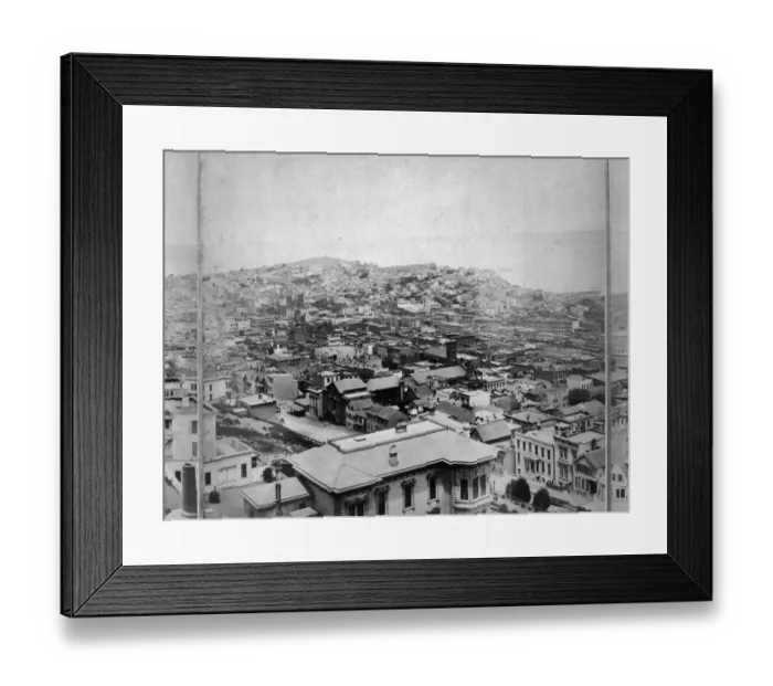Framed Print : Panorama 4 of San Francisco from California Street Hill Framed Print : Panorama 4 of San Francisco from California Street Hill