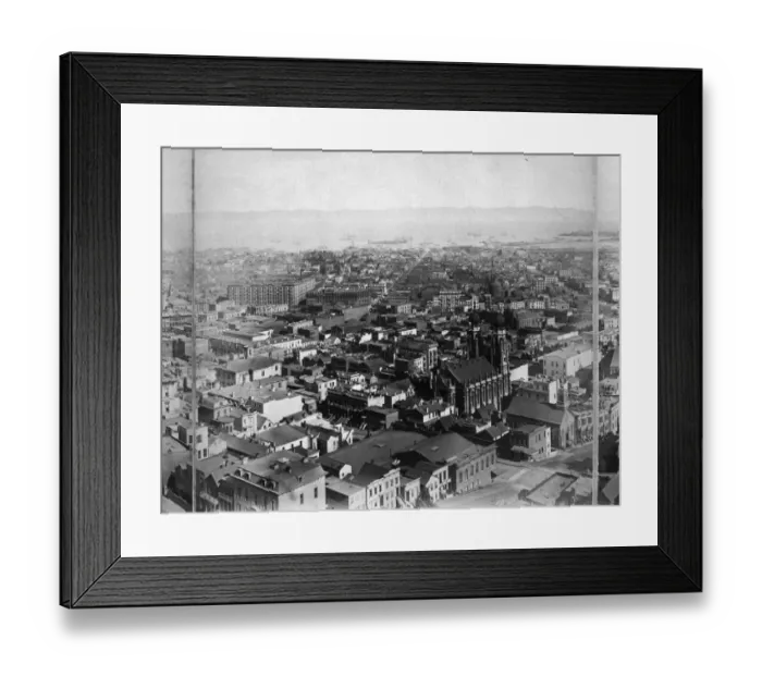 Framed Print : Panorama 7 of San Francisco from California Street Hill Framed Print : Panorama 7 of San Francisco from California Street Hill