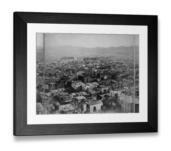 Framed Print : Panorama 9 of San Francisco from California Street Hill Framed Print : Panorama 9 of San Francisco from California Street Hill