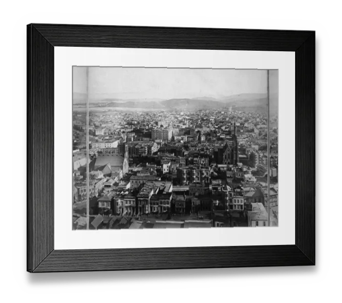 Framed Print : Panorama 8 of San Francisco from California Street Hill Framed Print : Panorama 8 of San Francisco from California Street Hill