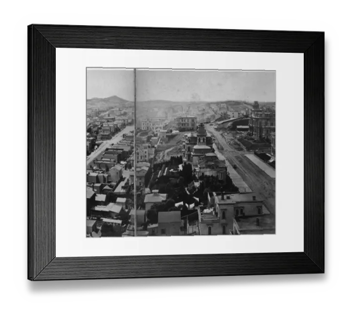 Framed Print : Panorama 11 of San Francisco from California Street Hill Framed Print : Panorama 11 of San Francisco from California Street Hill
