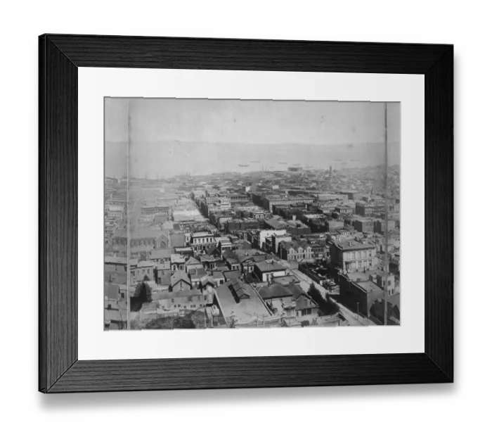 Framed Print : Panorama 6 of San Francisco from California Street Hill Framed Print : Panorama 6 of San Francisco from California Street Hill