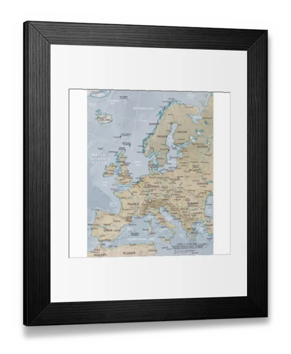 Framed Print : Reference Maps Framed Print : Reference Maps