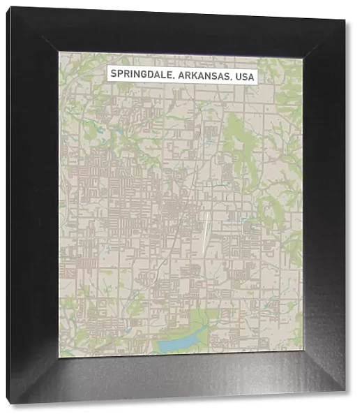 Springdale Arkansas US City Street Map