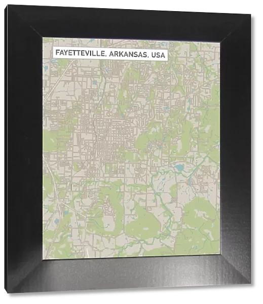 Fayetteville Arkansas US City Street Map
