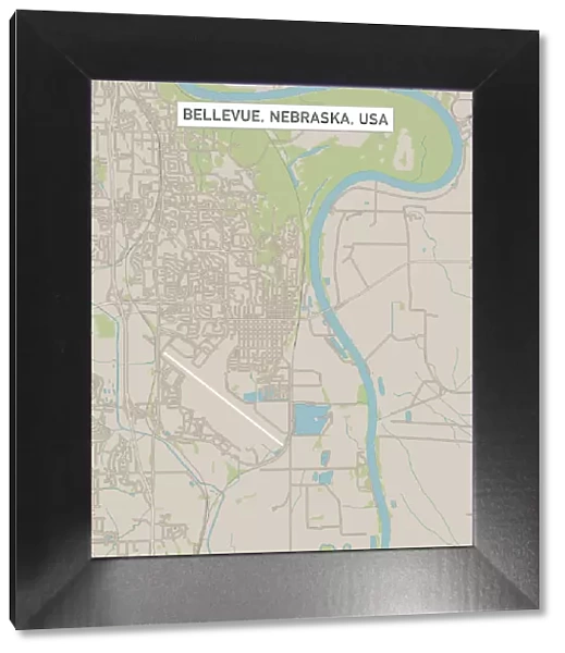 Bellevue Nebraska US City Street Map