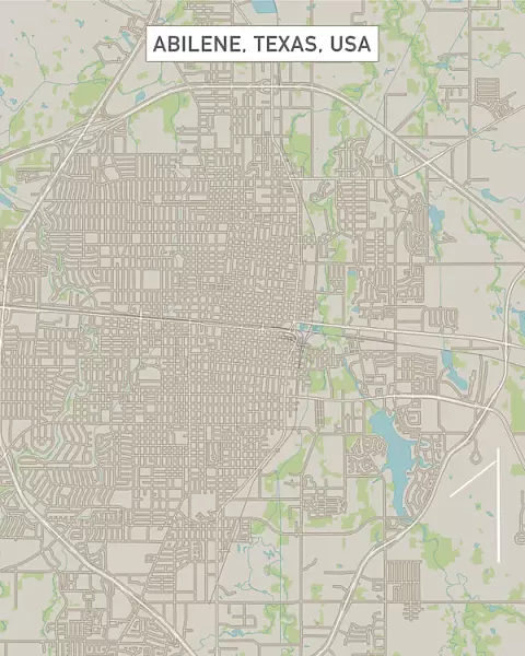 Abilene Texas US City Street Map