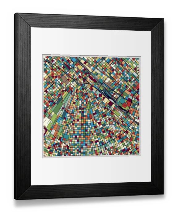 Framed Print : New orleans city digital art map Framed Print : New orleans city digital art map