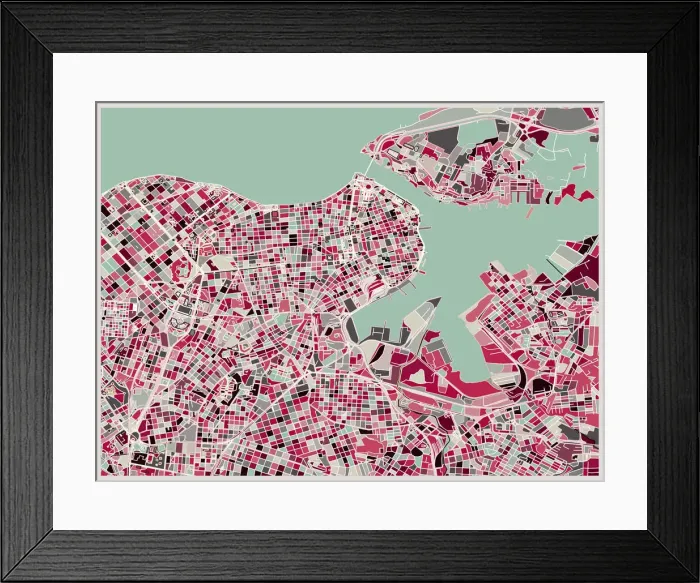 Framed Print : art map of Havana city Framed Print : art map of Havana city