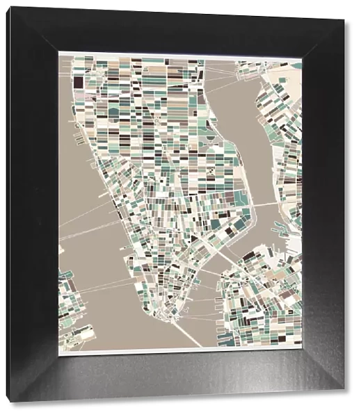 Manhattan digital art map