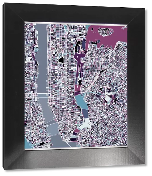 art illustration background, map of New York city