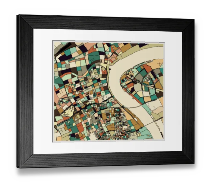 Framed Print : colorful Shanghai art map