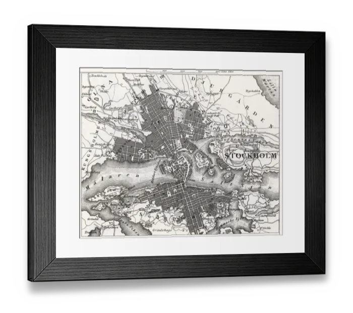 Framed Print : Engraving: Stockholm Framed Print : Engraving: Stockholm