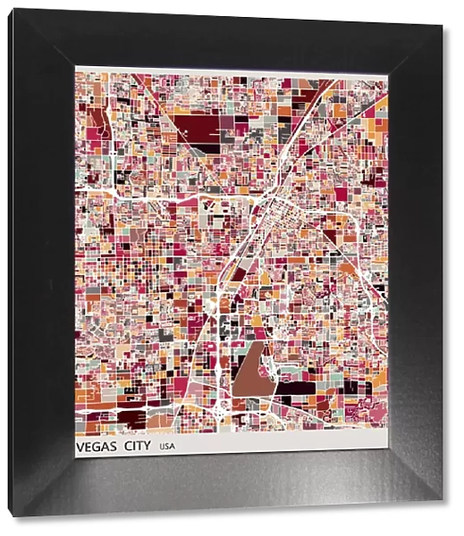 Las vegas city art map background