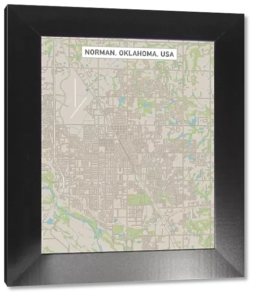 Norman Oklahoma US City Street Map