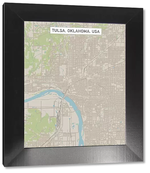 Tulsa Oklahoma US City Street Map