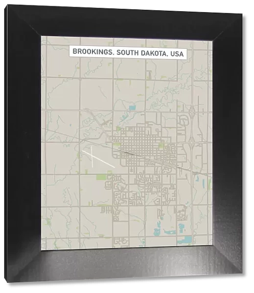 Brookings South Dakota US City Street Map