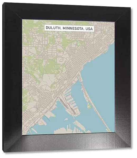 Duluth Minnesota US City Street Map