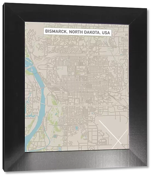 Bismarck North Dakota US City Street Map