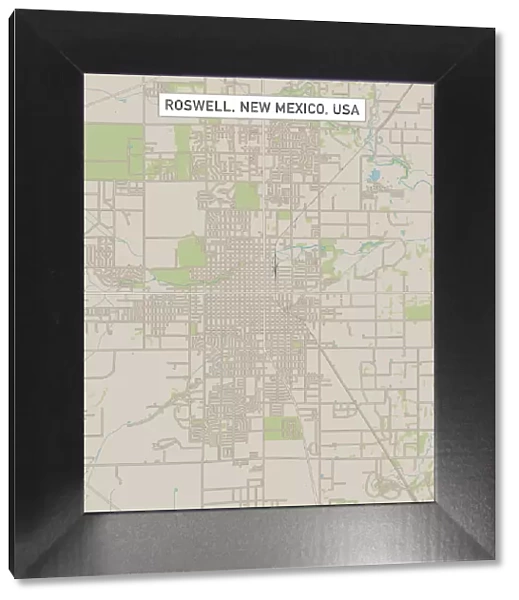 Roswell New Mexico US City Street Map