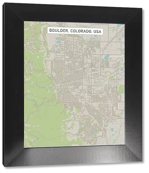 Boulder Colorado US City Street Map