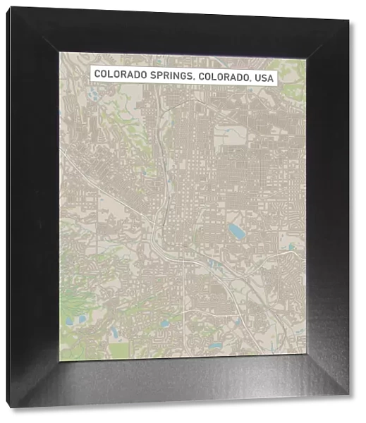 Colorado Springs Colorado US City Street Map
