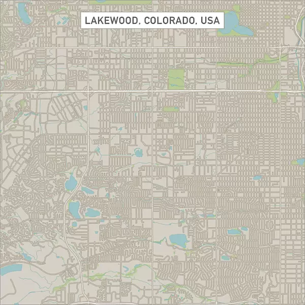 Lakewood Colorado US City Street Map