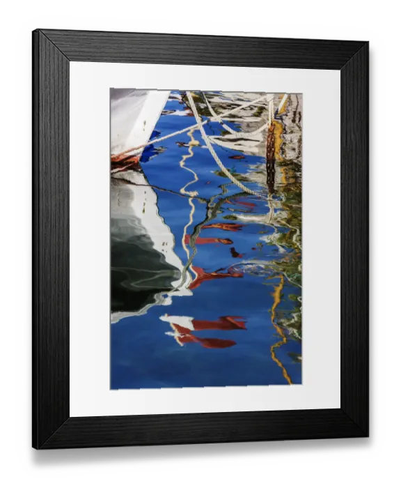 Framed Print : abstract, boat, close up, color image, croatia, dalmatia, day, harbor, high angle view Framed Print : abstract, boat, close up, color image, croatia, dalmatia, day, harbor, high angle view