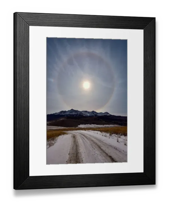 Framed Print : Sun Halo over Wilson Peak Framed Print : Sun Halo over Wilson Peak
