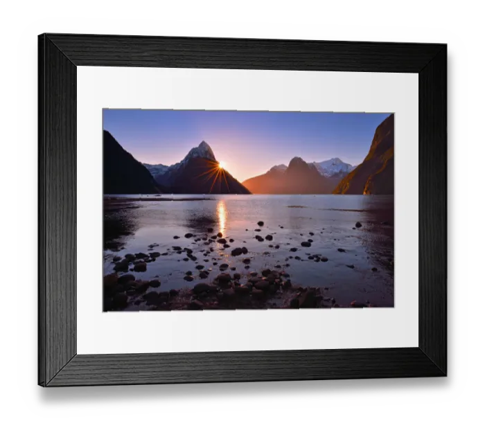 Framed Print : Sunset at Milford Sound Framed Print : Sunset at Milford Sound