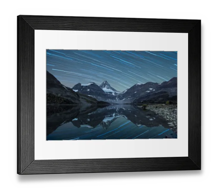 Framed Print : Star Trail at Magog Lake Framed Print : Star Trail at Magog Lake
