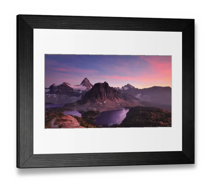 Framed Print : Mt. Assiniboine at Sunset