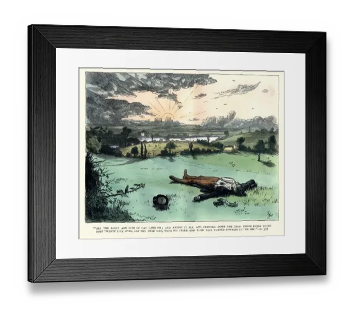 Framed Print : Charles Dickens, Nicholas Nickleby, lay the dead man Framed Print : Charles Dickens, Nicholas Nickleby, lay the dead man