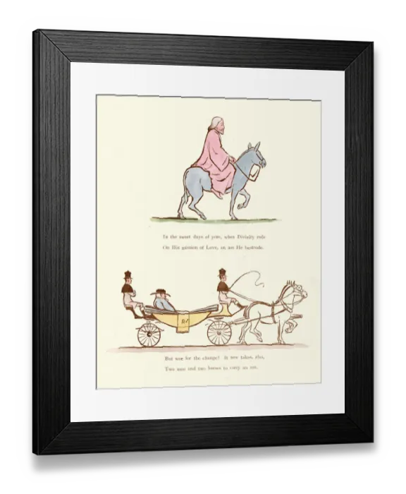 Framed Print : Victorian satirical cartoon, wealth and transport Framed Print : Victorian satirical cartoon, wealth and transport