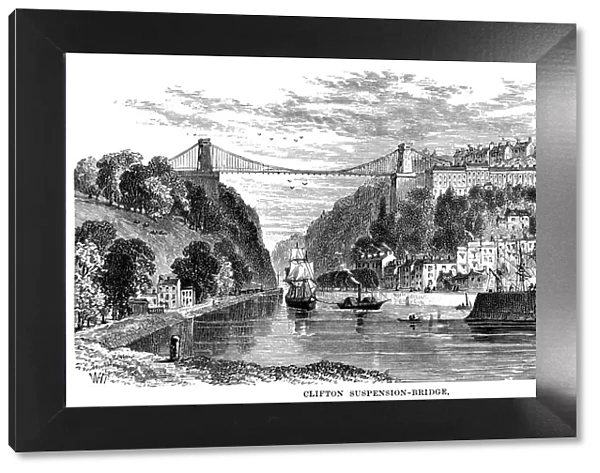 Clifton Suspension Bridge, Bristol (Victorian engraving)